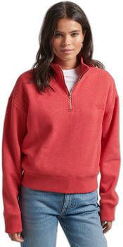 Superdry Sweater Sweatshirt à col tunisien coton bio femme Vintage Logo