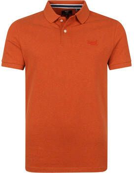 Superdry T-shirt Classic Pique Polo Oranje