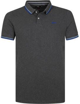Superdry T-shirt Classic Polo Pique Donkergrijs