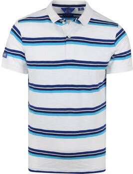 Superdry T-shirt Classic Polo Strepen Wit