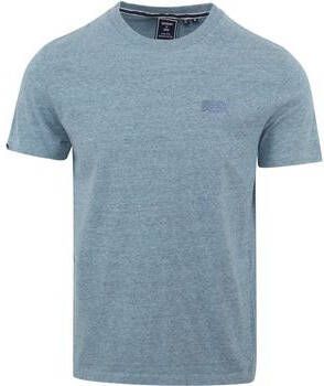 Superdry T-shirt Classic T-Shirt Melange Blauw
