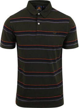 Superdry T-shirt Polo Jersey Donkergroen