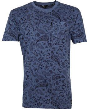 Superdry T-shirt T-Shirt Borstzak Print Donkerblauw