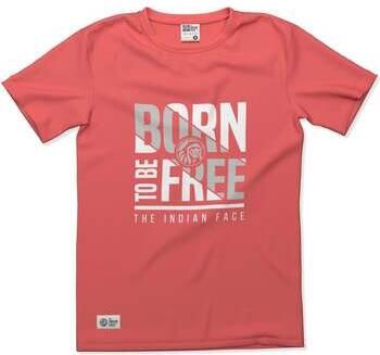 The Indian Face T-shirt Korte Mouw Born to be Free