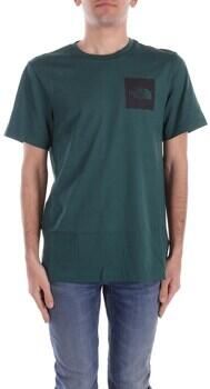 The North Face T-shirt met geribde ronde hals