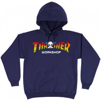 Thrasher Navy Hoodie met Fleece Voering Blue Heren