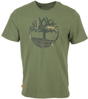 Timberland T-shirt Korte Mouw Tree Logo Camo Tee