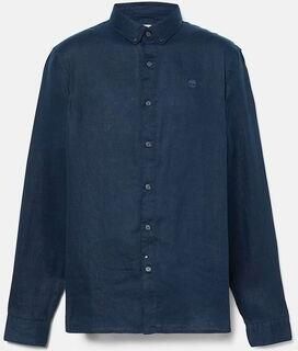 Timberland Overhemd Lange Mouw TB0A2DC31 LINEN SHIRT-4331 NAVY