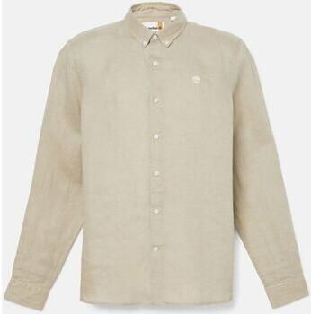 Timberland Overhemd Lange Mouw TB0A2DC3DH41 LINEN SHIRT-LEMON PEPPER