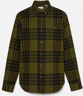 Timberland Overhemd Lange Mouw TB0A6V4X MIDWEIGHT FLANNEL CHECK-C681 DARK OLIVE YD