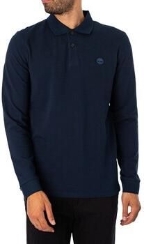 Timberland Polo Shirt Lange Mouw Slim Fit Poloshirt met lange mouwen en geborduurd logo
