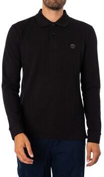 Timberland Polo Shirt Lange Mouw Slim Fit Poloshirt met lange mouwen en geborduurd logo