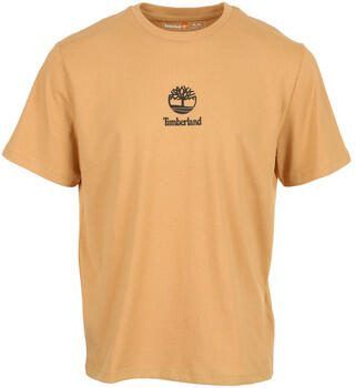 Timberland T-shirt Korte Mouw Print Stack Logo Short Ltbrn