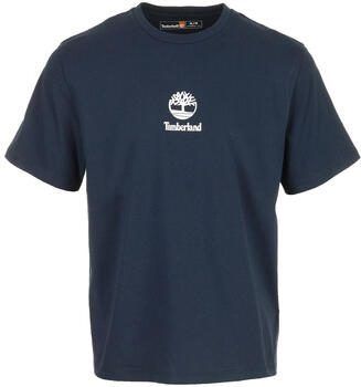 Timberland T-shirt Korte Mouw Print Stack Logo Short Navy