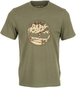 Timberland T-shirt Korte Mouw Tree Logo Lake House Gr Mdgrn