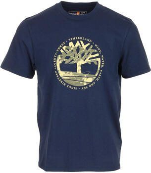 Timberland T-shirt Korte Mouw Tree Logo Lake House Gr Navy