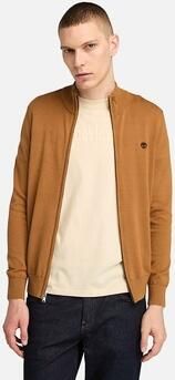 Timberland Organisch Katoen Rits-Front Cardigan Brown Heren - Foto 2