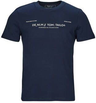 Tom Tailor Denim T-shirt met labelprint model 'printed'