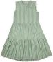 TOMMY HILFIGER Meisjes Jurken Striped Ruffle Dress Slvss Groen - Thumbnail 2