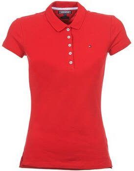 Tommy Hilfiger Poloshirt HERITAGE SHORT SLEEVE SLIM POLO met -merklabel op borsthoogte