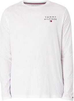 Tommy Hilfiger Pyjama's nachthemden T-shirt met lange mouwen en logo op de borst