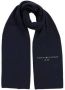 Tommy Hilfiger Blauwe biologisch katoenen sjaal met logo Sku: Am0Am10372 DW6 Blue Heren - Thumbnail 1