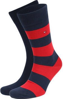 Tommy Hilfiger Socks Sokken 2 Paar Rugby Rood