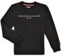 Tommy Hilfiger unisex sweater met logo zwart Logo 104 - Thumbnail 3