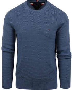 Tommy Hilfiger Sweater Interlaced Pullover Blauw
