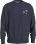 Tommy Hilfiger Blauwe Crewneck Sweatshirt met Lange Mouwen en Borduursel Blue Heren - Thumbnail 4
