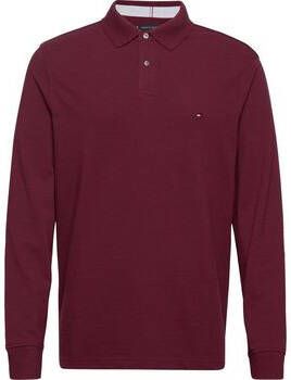 Tommy Hilfiger T-shirt Big And Tall Poloshirt Long Sleeve Bordeaux