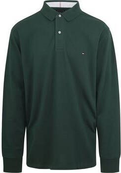 Tommy Hilfiger T-shirt Big And Tall Poloshirt Long Sleeve Groen
