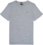 Tommy Hilfiger T-shirt grijs melange Jongens Biologisch katoen Ronde hals 104 - Thumbnail 3
