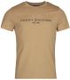 TOMMY HILFIGER Heren Polo's & T-shirts Tommy Logo Tee Khaki - Thumbnail 1