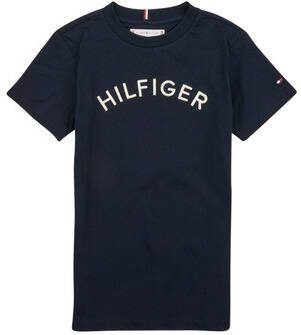 TOMMY HILFIGER Polo's & T-shirts U Hilfiger Arched Tee Donkerblauw
