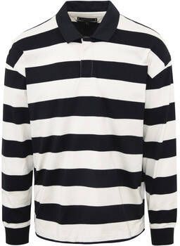 Tommy Hilfiger T-shirt Rugby Streep Donkerblauw