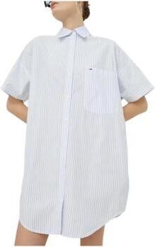 Tommy Hilfiger Gestreepte Overhemdjurk Blue Dames