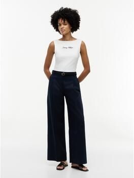 Tommy Hilfiger Blouse Ww0ww50947 Classic Script Boat Top