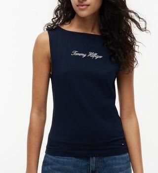 Tommy Hilfiger Blouse Ww0ww50947 Classic Script Boat Top