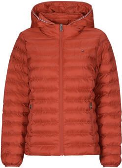 Tommy Hilfiger Gewatteerde jas LW PADDED GLOBAL STRIPE JACKET met merkelastiek op de capuchon (Global Serie TH VROUWEN)