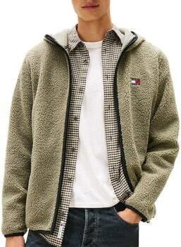 TOMMY JEANS Pluchen jack TJM REG BADGE TEDDY ZIP TRU EXT Vrijetijdsjas overgangsjas teddyjas met logopatch - Foto 6
