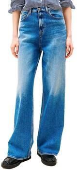 Tommy Jeans high waist wide leg jeans dark blue denim