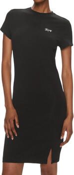 TOMMY JEANS Jerseyjurk TJW SCRIPT SS BODYCON DRESS EXT