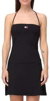 Tommy Jeans Mini Badge Korte Jurk Lente Zomer Black Dames