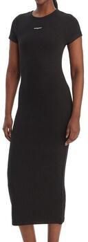 Tommy Jeans t-shirtjurk midi jurk zwart - Foto 4