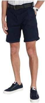 Tommy Hilfiger Blauwe effen herenshorts met ritssluiting en knoopsluiting Blue Heren