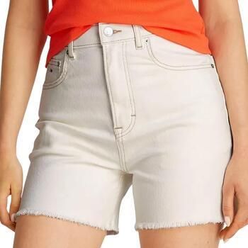 TOMMY JEANS Short MOM SHORT BI8194 met logo-badge rafelige rand