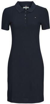 Tommy Hilfiger Polojurk 1985 SLIM PIQUE POLO DRESS SS Met knoopsluiting en logo-borduurwerk - Foto 6
