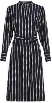Tommy Hilfiger Shirtjurk ARGYLE STRIPE MIDI SHIRT DRESS met tailleriem
