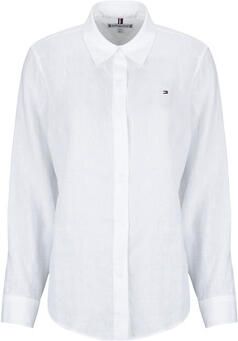 Tommy Hilfiger relaxed fit blouse met lange mouwen van puur linnen - Foto 7